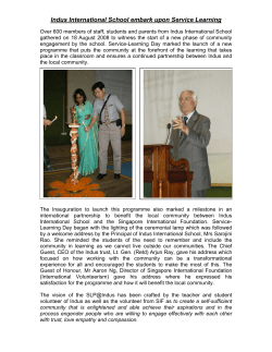 Indus International School embark upon Service Learning