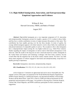 US High-Skilled Immigration, Innovation, and