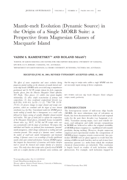 Mantle-melt Evolution (Dynamic Source)