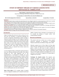study of imprint smears of various lesions with