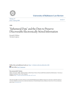 "Ephemeral Data" and the Duty to Preserve
