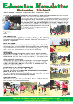 Check out our website - Edmonton Primary School