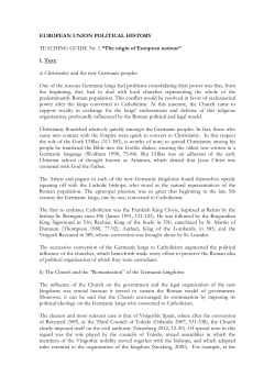 TEACHING GUIDE Nr. 1 &ldquo;The origin of European nations&rdquo;