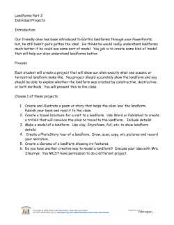 Landforms: Individual project assignment