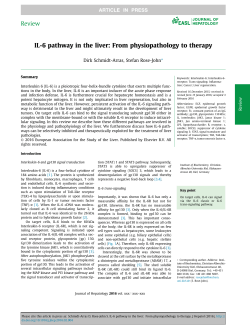 IL-6 pathway in the liver: From physiopathology to therapy