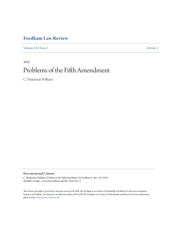 Problems of the Fifth Amendment