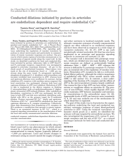 Conducted dilations initiated by purines in arterioles are
