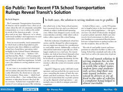 Go Public: Two Recent FTA School Transportation Rulings Reveal