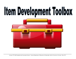 item analysis - FBLA Arizona
