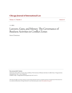 Lawyers, Guns, and Money: The Governance of