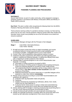 Pandemic Planning and Procedures