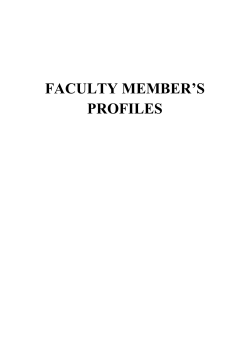 Appendix II A and B Faculty Profile.