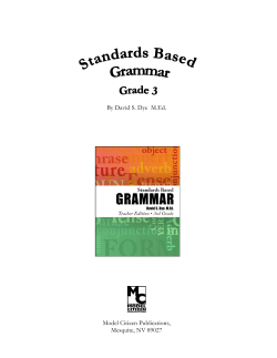 to a preview of Standards Based Grammar: Grade 3