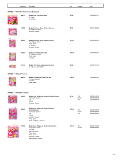 BARBIE - 110 Outdoor Camera and Binoculars BARBIE