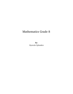 Mathematics Grade 8