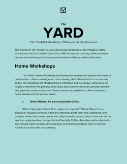 The YARD Info Sheet