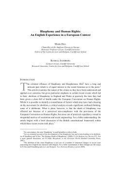 Blasphemy and Human Rights