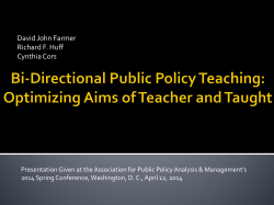 Bi-Directional Public Policy Teaching: Optimizing Aims of