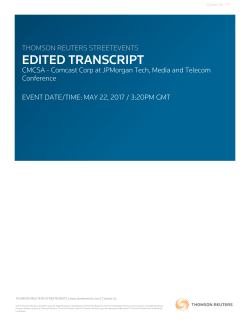 Comcast Corp at JPMorgan Tech, Media and Telecom Conference