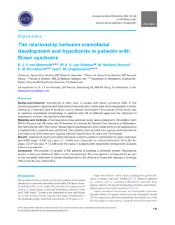 The relationship between craniofacial