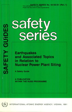 Earthquakes and Associated Topics in Relation to Nuclear Power