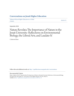 Natura Revelata The Importance of Nature in the Jesuit University