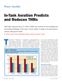 In-Tank aeration Predicts and Reduces Thms