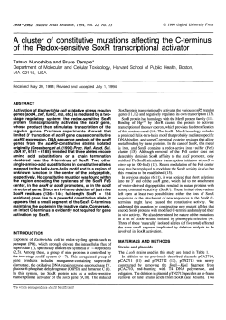 A cluster of constitutive mutations affecting the C