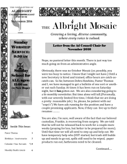 THE Albright Mosaic - Albright United Methodist Church