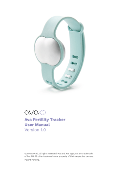 Ava Fertility Tracker User Manual Version 1.0