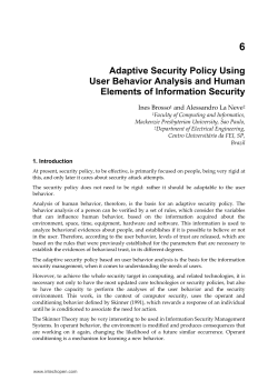 Adaptive Security Policy Using User Behavior