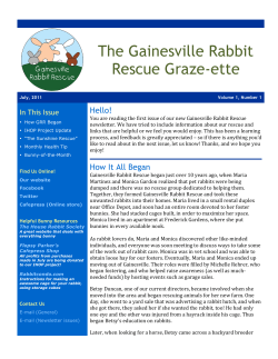 July Newsletter - Gainesville Rabbit Rescue