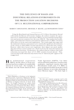 the influence of wages and industrial relations