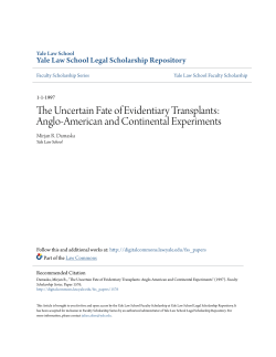 The Uncertain Fate of Evidentiary Transplants