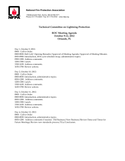 Technical Committee on Lightning Protection ROC Meeting