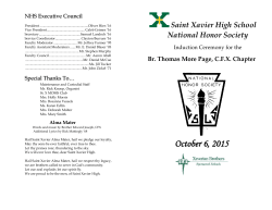 NHS EXECUTIVE COUNCIL - Saint Xavier High School