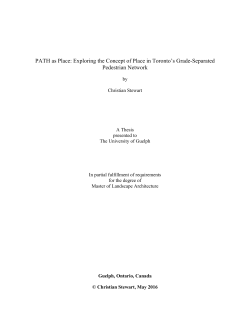 PATH as Place: Exploring the Concept of Place in