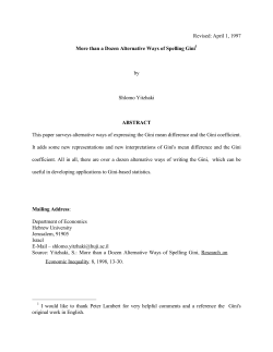 Revised: April 1, 1997 More than a Dozen Alternative Ways of