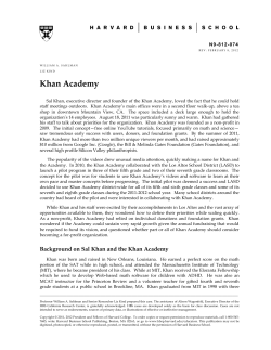 Khan Academy - South Asia Institute