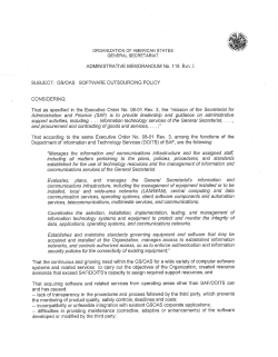 Software Outsourcing Policy - Organization of American States