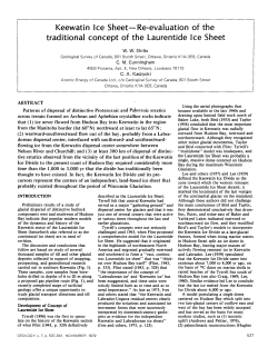 Keewatin Ice Sheet - Prairie Research Institute