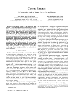 Caveat Emptor: A Comparative Study of Secure - Sprout