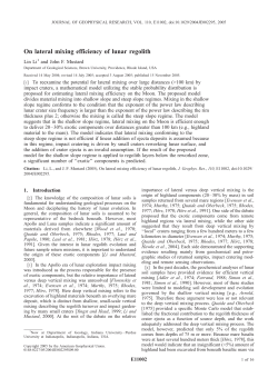 On lateral mixing efficiency of lunar regolith