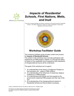 Impacts of Residential Schools, First Nations