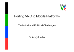 Porting VNC to Mobile Platforms