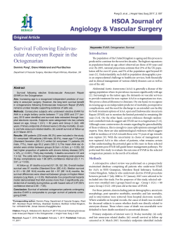 Survival Following Endovas - Herald Scholarly Open Access