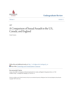 A Comparison of Sexual Assault in the U.S., Canada, and England