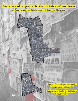 Decisions of migrants in their choice of residence. A case study