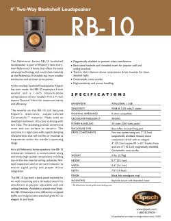 4`` Two-Way Bookshelf Loudspeaker