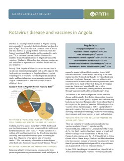 Rotavirus Disease and Vaccines in Angola